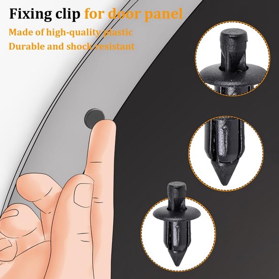 Volumoon 50 Stuks Deur Bekleding Clips, Auto Bevestigingsclips Bumperclips Plastic Klinknagels Universele Autodeurclips Clips Met Sponsachtige Kussen 2327695390