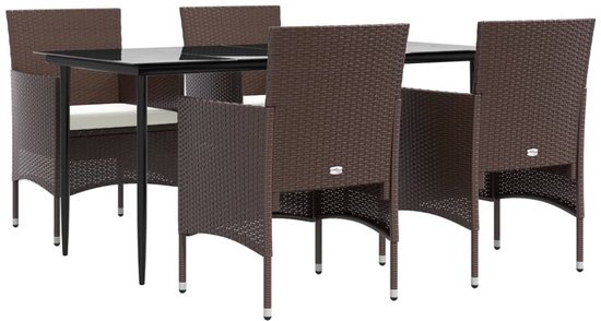 Outsunny Poly-rotan Zitgroep 21-delig, Tuinset Met Kussens Tuinmeubelen Aluminium Bruin~0vsgqkidrkg01