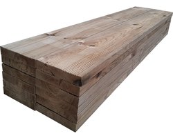 Voordeelpak 12 stuks Vlonderplank 120cm (2,09m²) - 27x145mm geïmpregneerd hout glad-geribbeld