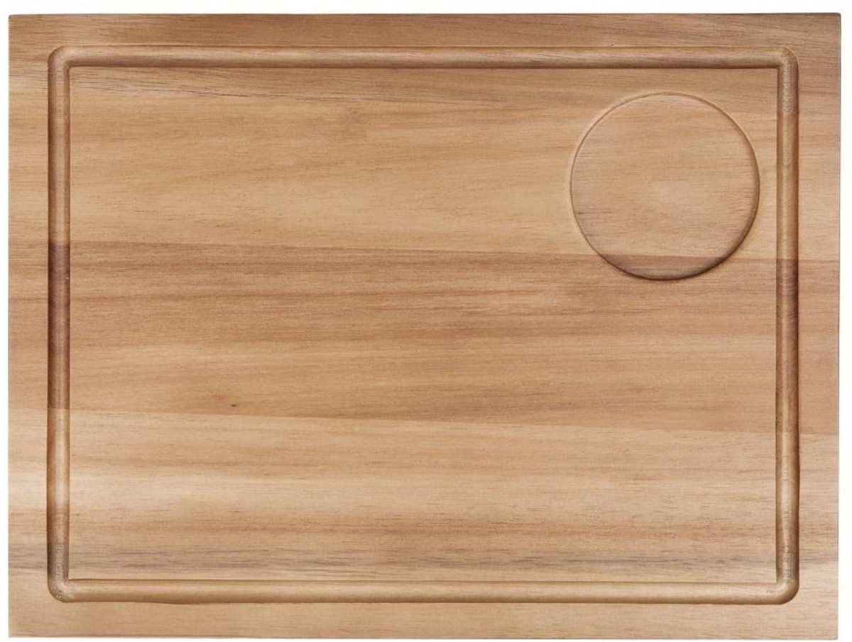 Groot Houten Serveerplank Acaciahout - Steakplank Presentatieplank 31x24 cm