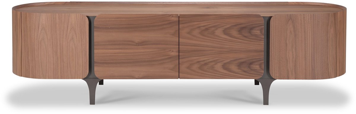 Icon Living - TV Dressoir Sarah 008 Soft-Close 200x50x55 Walnoot Poot Bronze