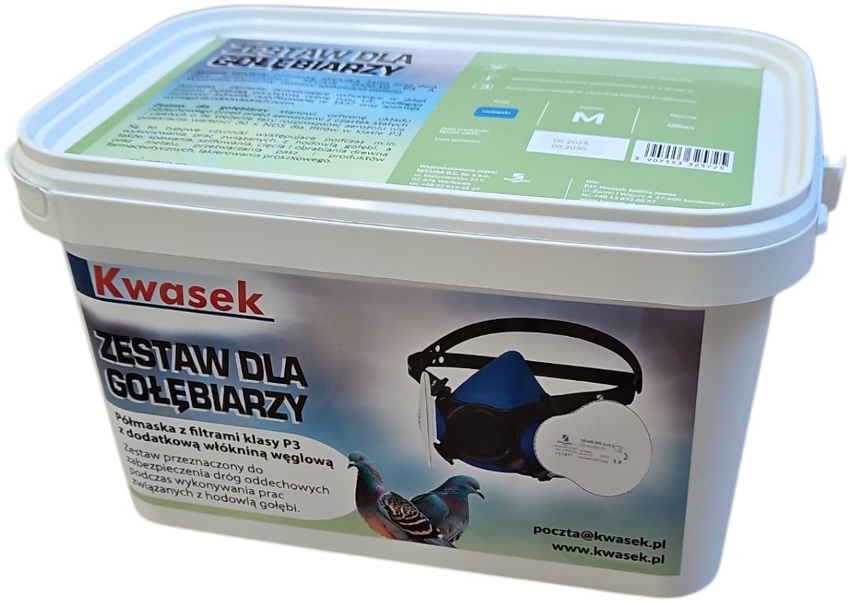 Semi-masker met P3-A koolstoffilters voor duivenhouders en hobbyisten