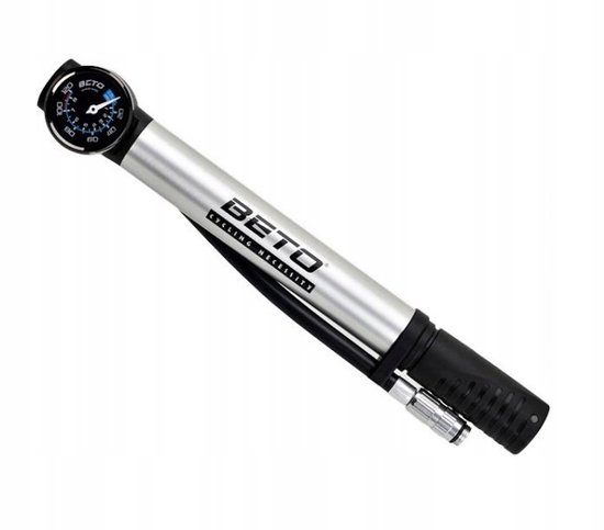 Beto Aluminium Fietspomp met Manometer & Slang - 80 PSI — afbeelding 2