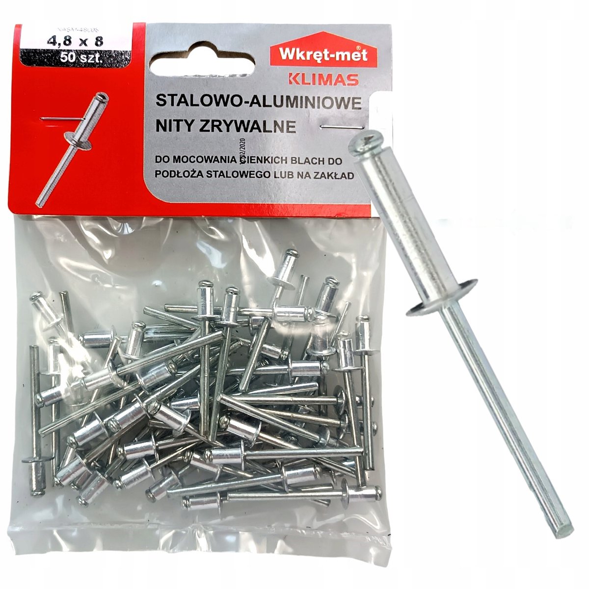 Blindklinknagels Staal-Aluminium 4,8x8 mm - 50 st