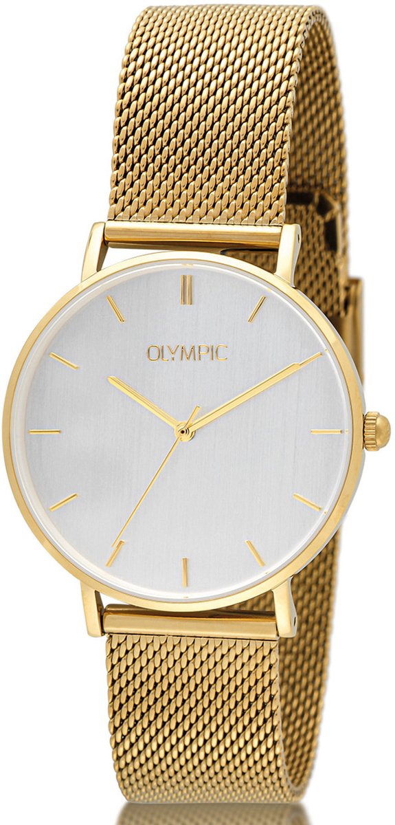 Olympic OL66DDD007 SAM Horloge - Staal - Double - Wit - Index