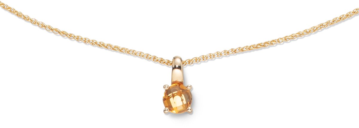 Glow 202.2304.45 Elements Of Love Dames Ketting - Collier - Sieraad - Ketting met hanger - Fantasie - 14 Karaat Goud - Vossenstaart - 10 mm breed