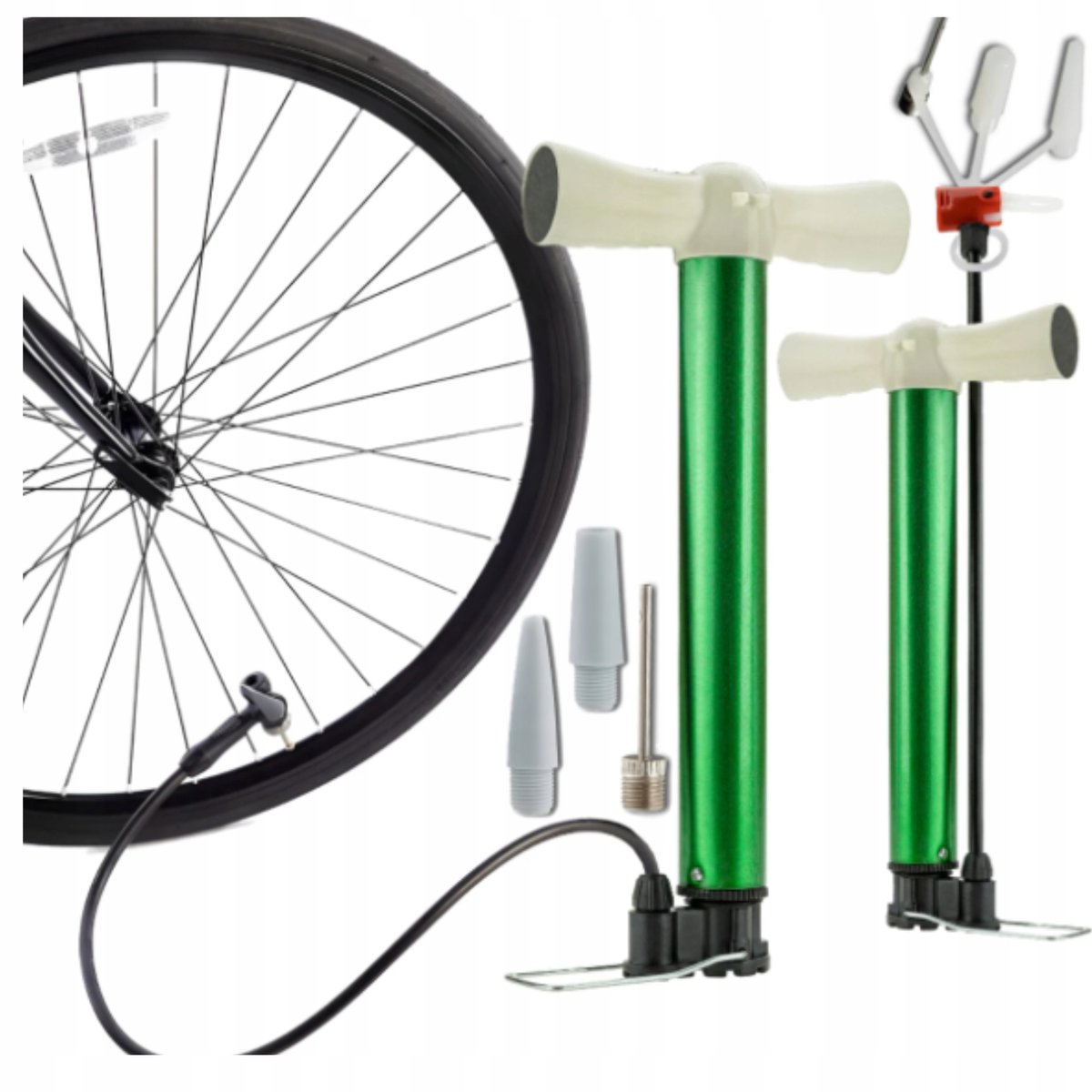 Vergionische handmatige Fietspomp - Universeel voor Banden, Ballen & Matrassen