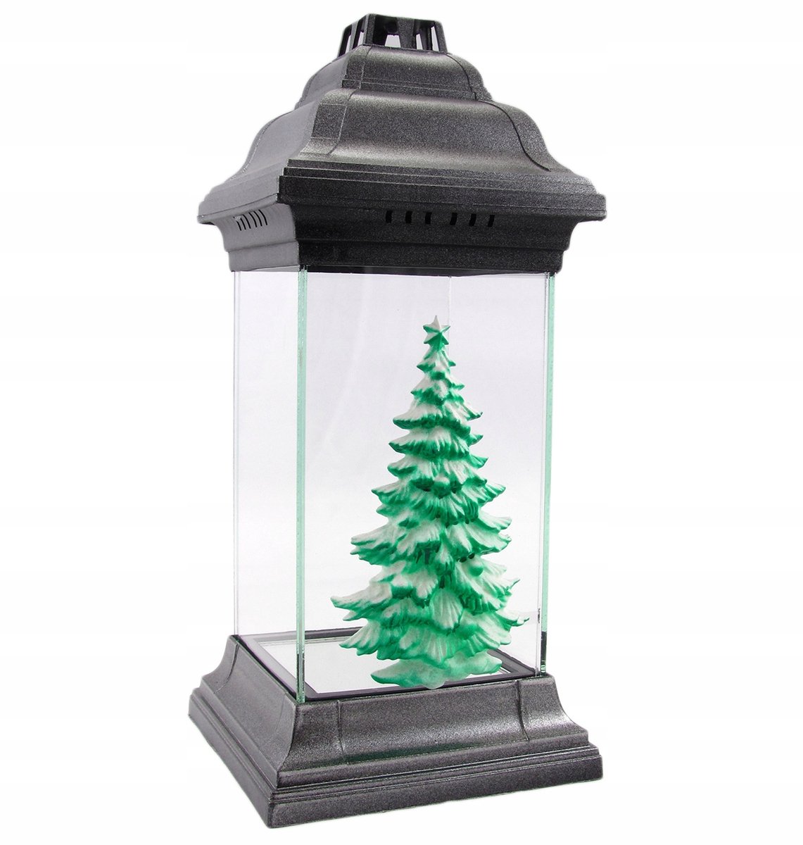 Kerst Znicz met Groene Kerstboom - Grote Graflantaarn
