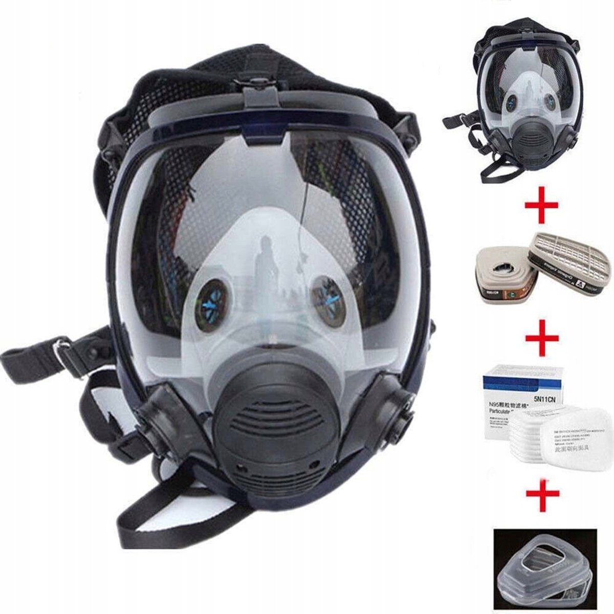 Herbruikbaar Volledig Gezicht Gasmasker voor Organische Dampen