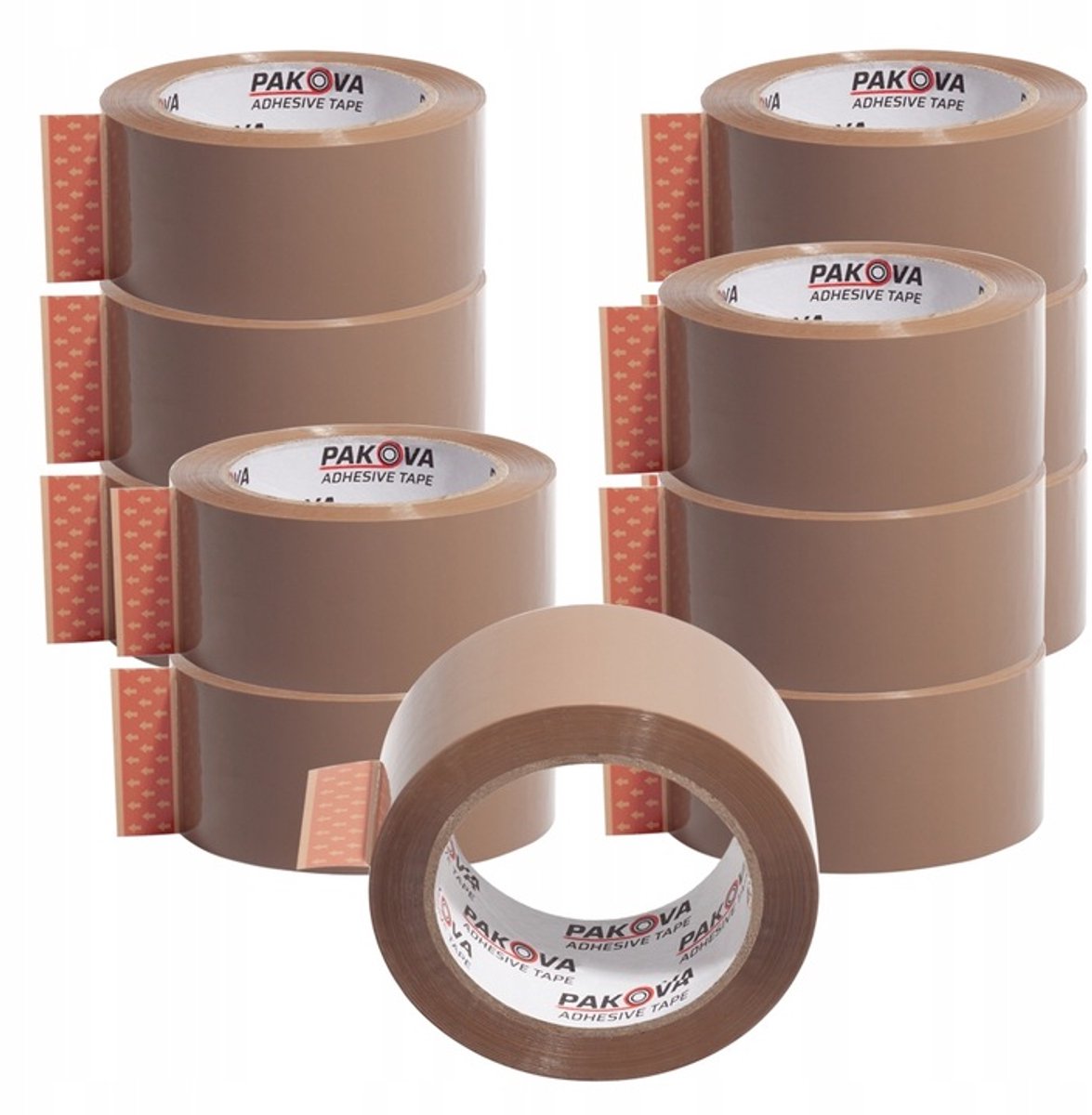 Bruine Pakband 48mm x 120m - 12 rollen - Sterke Acryllijm