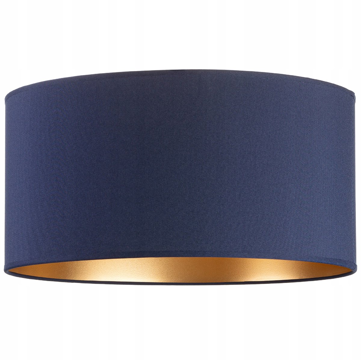 Merkloos Ronde Lampenkap Cilinder 40cm Marineblauw-Goud E27