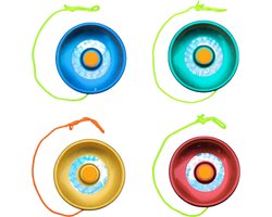 Jobber Toys - Jojo Yoyo Set van 4 - Metallic multicolor Jojo’s