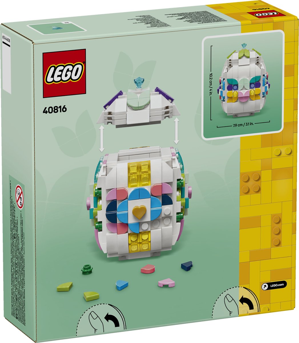 LEGO 40816 Paasei Versieren set met kleurrijke bouwstenen thumbnail 6
