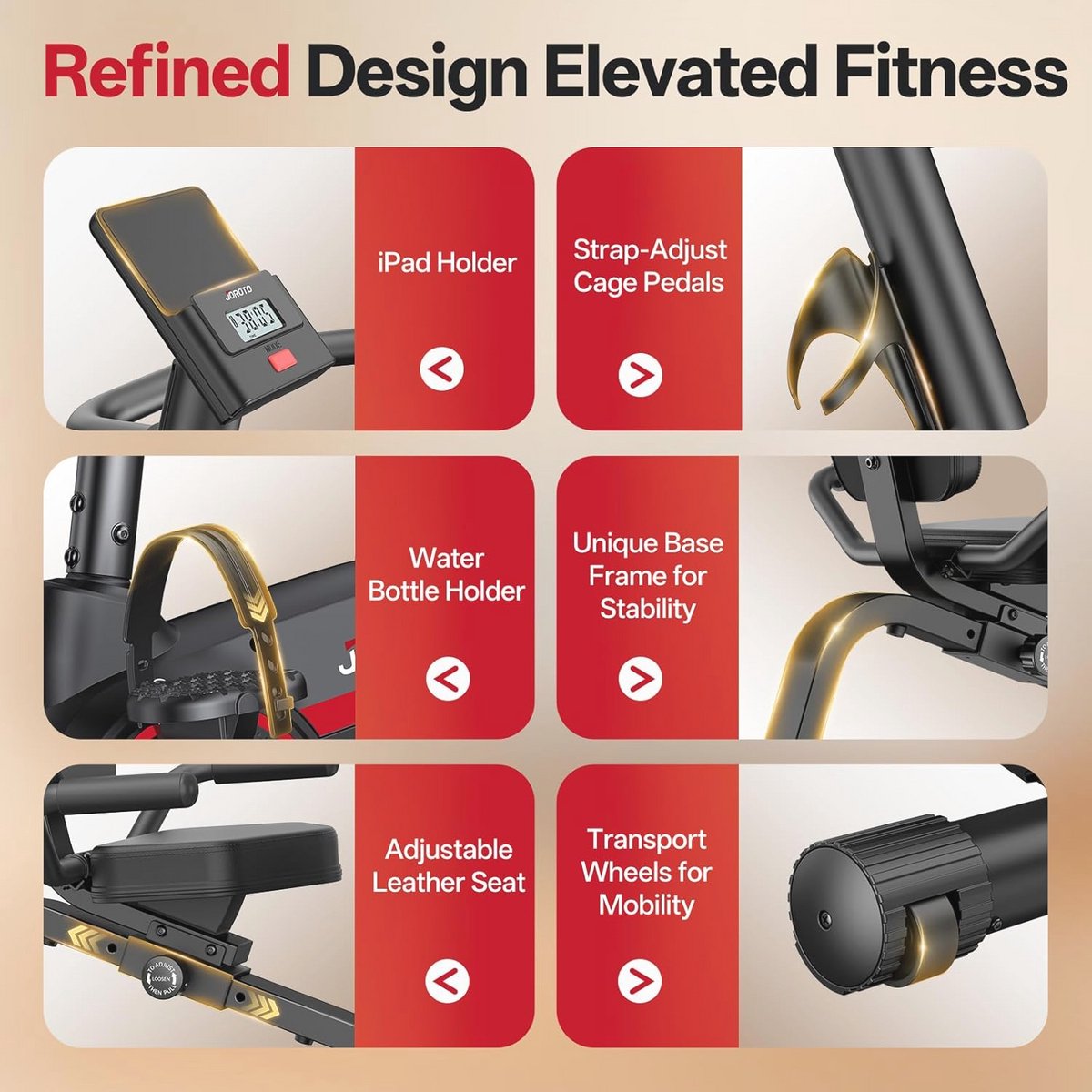 Ligfiets Bluetooth Magnetische Hometrainer met LCD Scherm - afbeelding 3