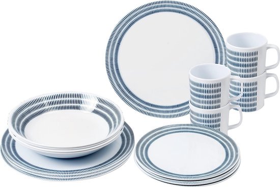 Brunner Melamine servies camping servies Sandhya 12-delig antislip