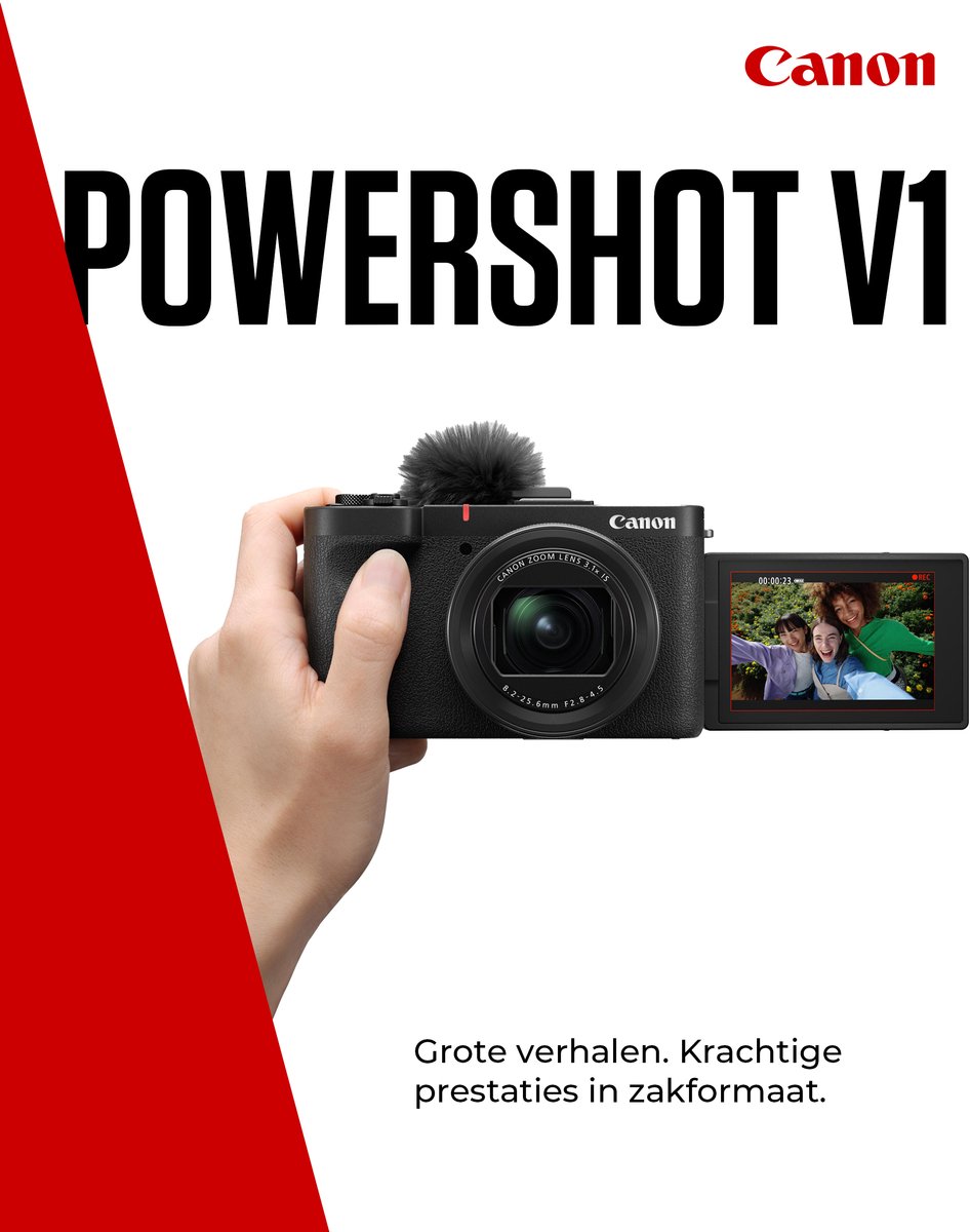 Canon PowerShot V1 - Compactcamera - 4K video - Kantelbaar touchscreen - geavanceerde videofuncties - compact formaat — cadeau in Elektronica - foto 5
