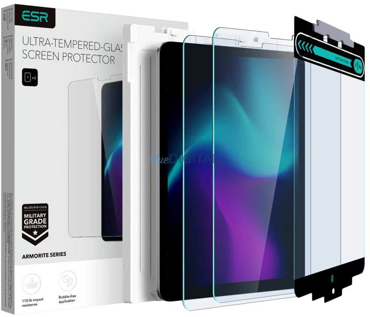 ESR - Armorite - gehard glas voor iPad Air 10.9'' 4/5 2020-2022 / Pro 11.2'' / 3/4 2020-2022