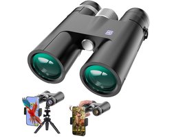 Verrekijker - 12x42 - Mini Compacte Verrekijker voor Volwassenen en Kinderen - Lenzen Waterdicht - Met Draagtas en Nekkoord - Voor Vogelspotten Opera Concerten Reizen en Sportevenementen - Ideaal Cadeau