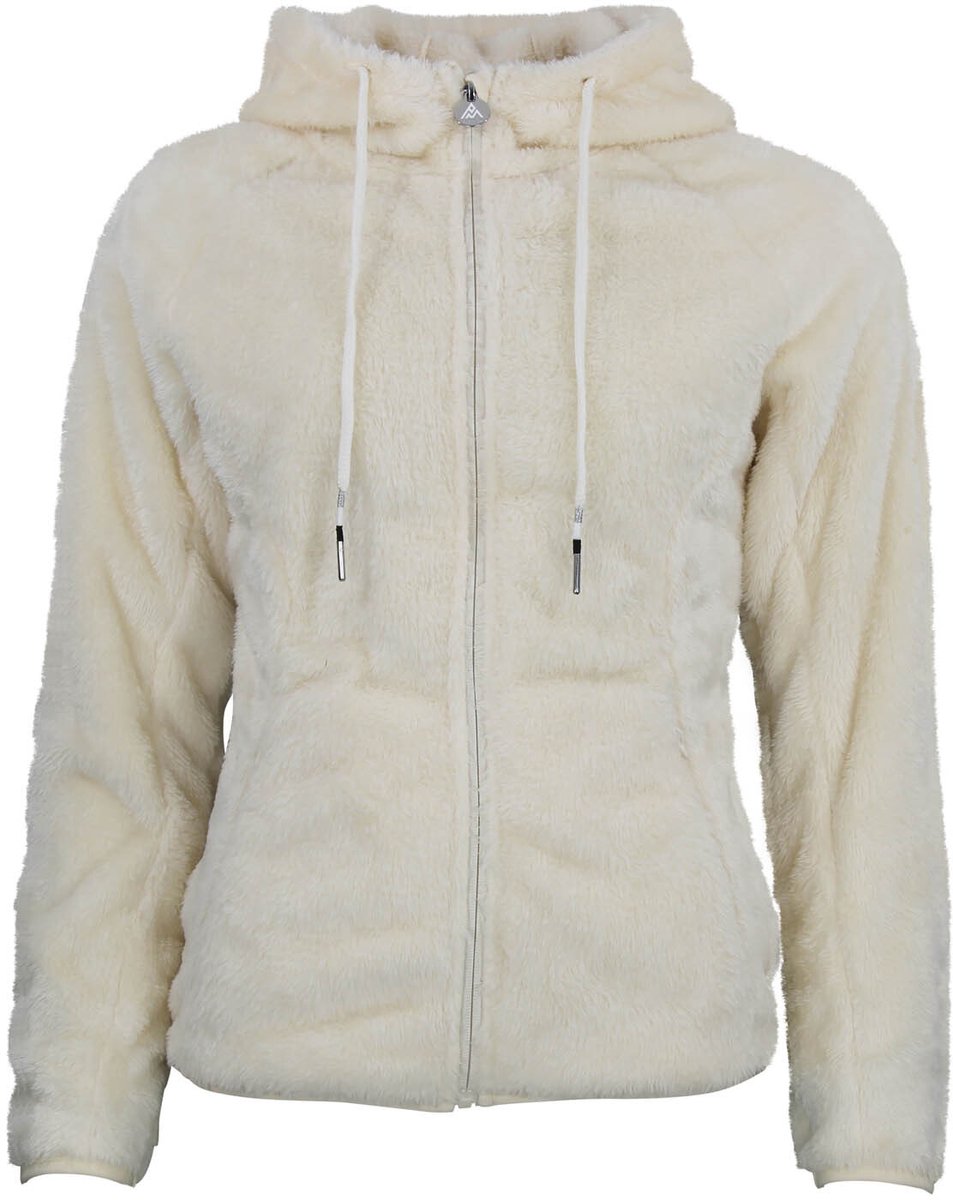 Dames fleece met capuchon Peak Mountain Alanzo Creme