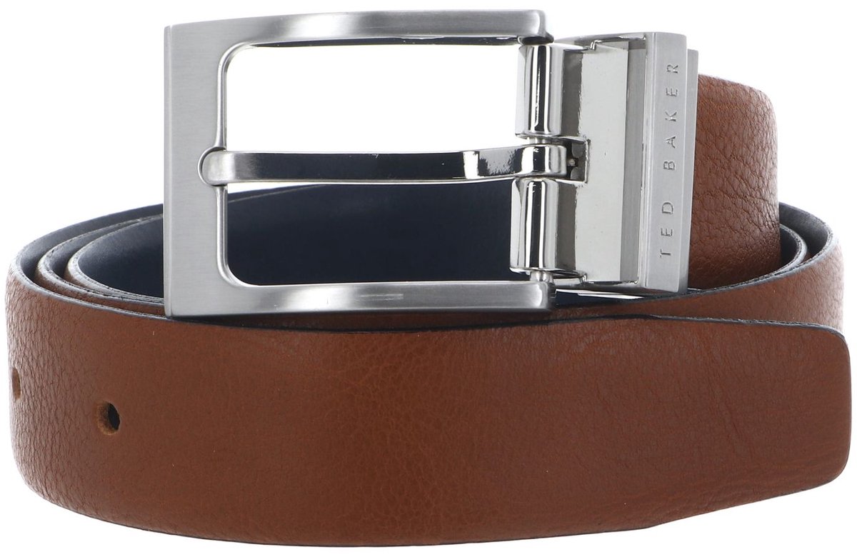 Ted Baker riem Karmer Reversible Leather Belt W95 Tan bruine donkerblauw