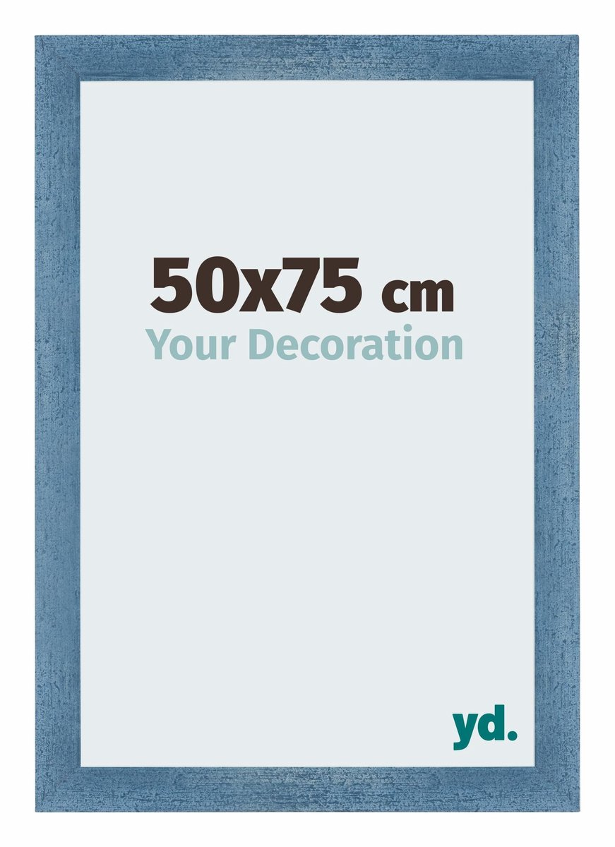 yd. Your Decoration - Fotolijst 50x75 cm - MDF - Helder Blauw Geveegd - Mura