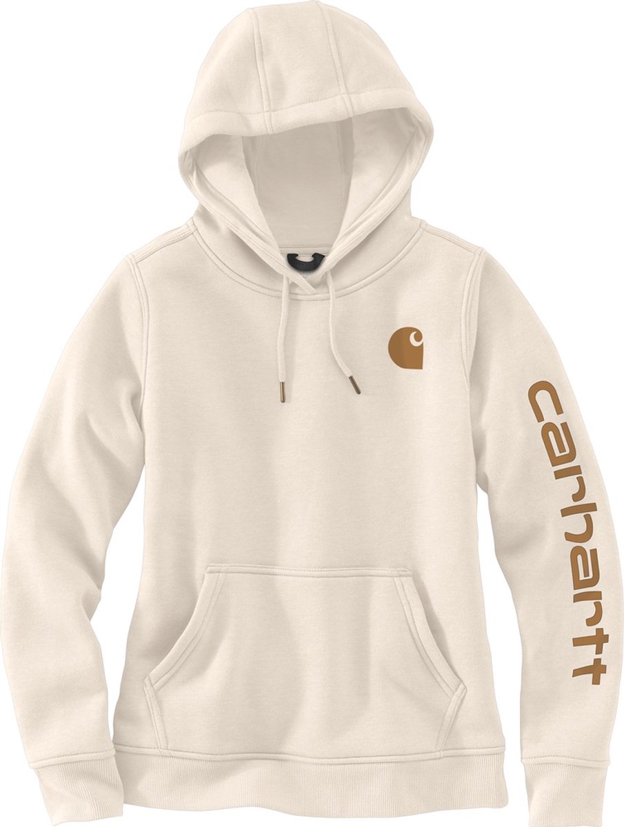 Carhartt Damen Logo Sleeve Graphic Sweatshirt 102791 Malt/Carhartt -S Bruin