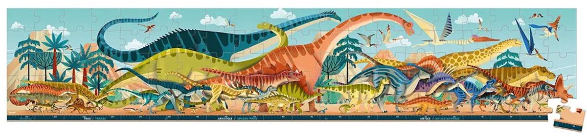 Janod - Dino - Panorama - Dino puzzel 100 stukjes — afbeelding 6