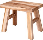 Home & Styling Krukje - teak hout - 31 x 19 x 25 cm - opstapje - krukje hout - planten krukje - voetenbankje