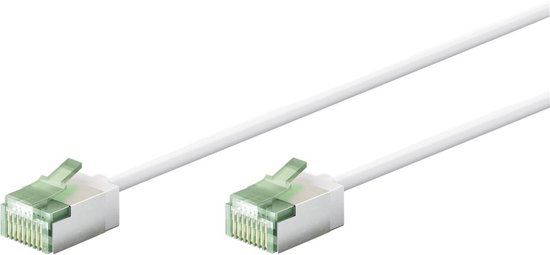 Câble réseau FTP CAT8.1 Slimline 40 Gigabit - CU - Ultraflex - 0 mètre - Wit