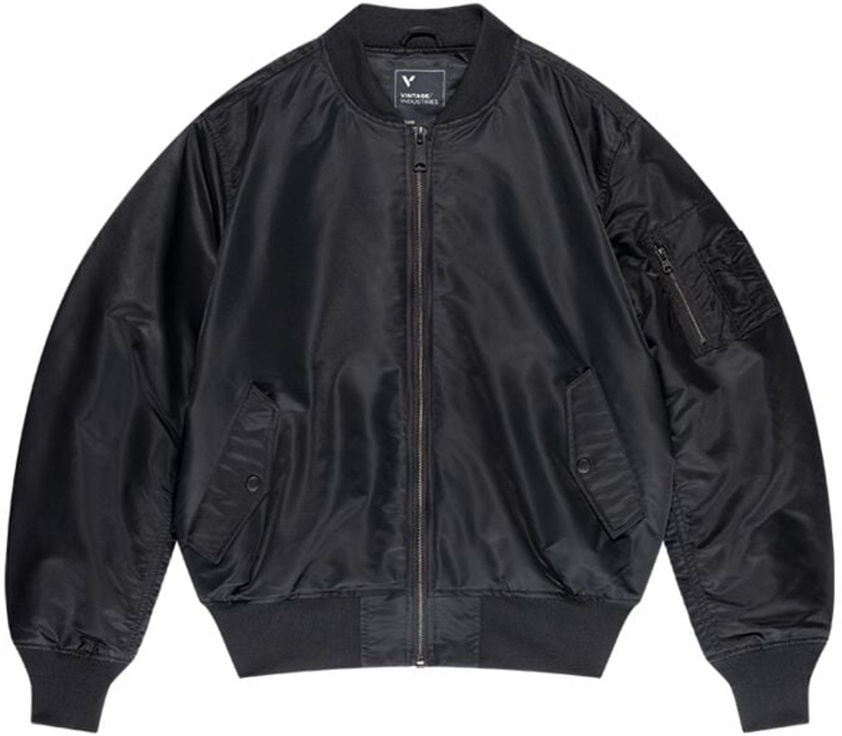 Vintage Industries CARTER MA1 JACKET Heren Winterjas – M Zwart
