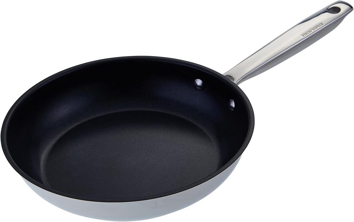 Koekenpan 28 cm Roestvrij Staal Universeel Geschikt voor Alle Kookplaten