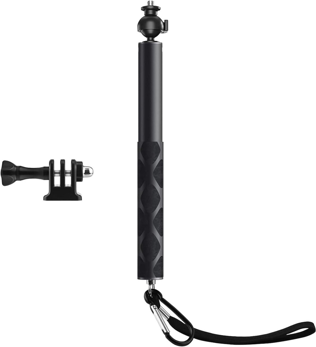 Ronte - Telescopische Selfie Stick voor Actiecamera's - Handheld Monopod Stok van 120 cm met 360° Kogelkop - Geschikt voor GoPro Hero, Insta360 en DJI Osmo Action Camera's