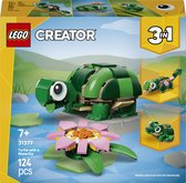 LEGO® Creator 3in1 Tortue avec Nénuphar - Modèle de jouet - À transformer en Caméléon ou Grenouille - 31377