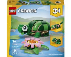 foto van LEGO® Creator 3in1 Schildpad met Waterlelie - Speelgoedmodel - Bouw Om tot Kameleon of Kikker - 31377