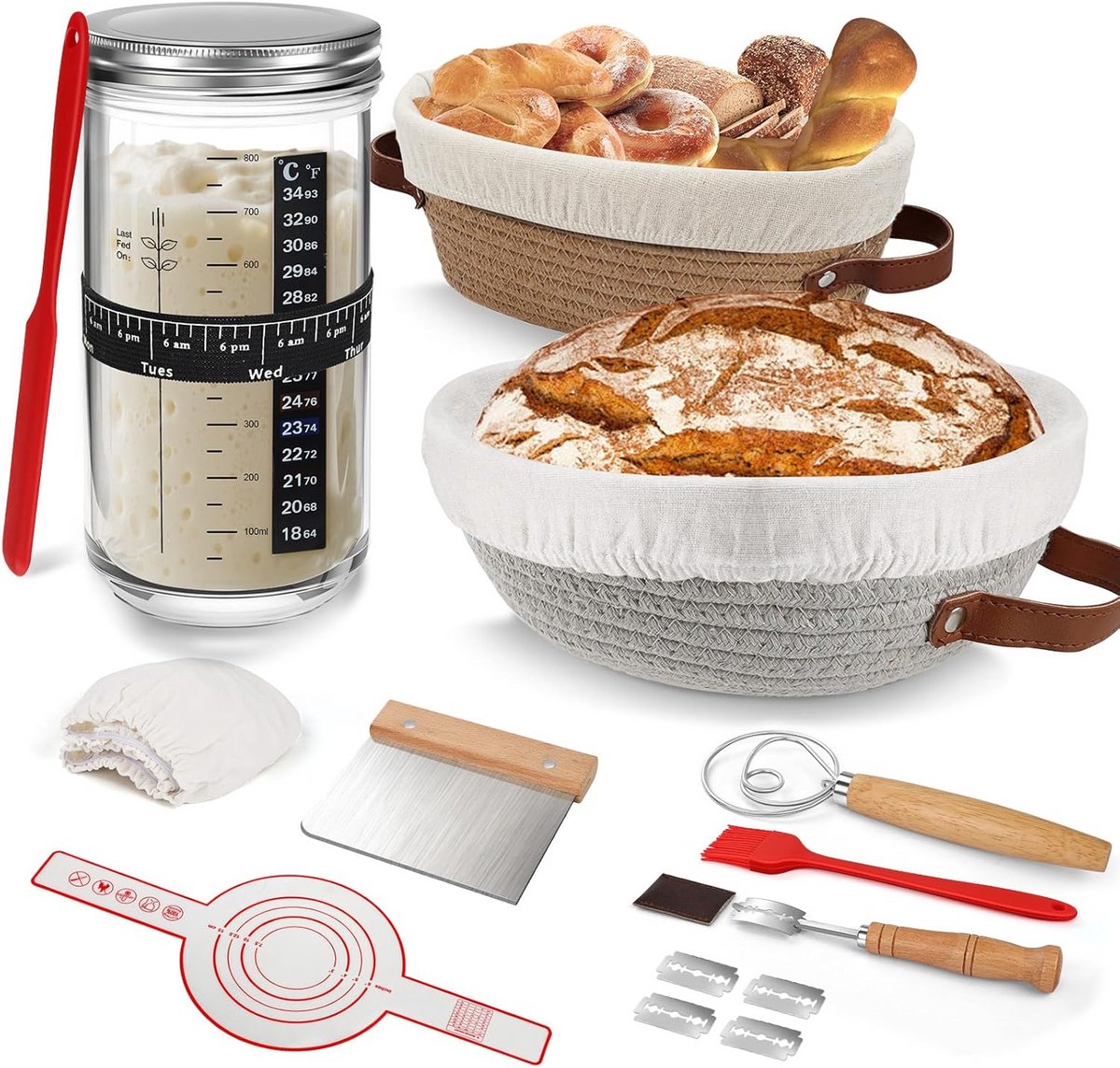 Banneton brood rijstmolen - natuurlijke rijzing voor perfect brood