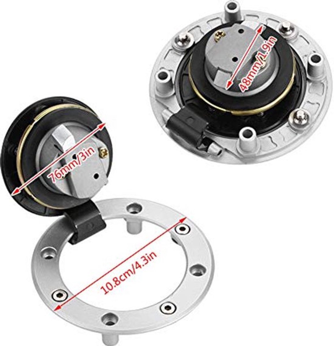 Tankdeckel GSXR K1 2000-2003 â€“ Met 2 Sleutels â€“ Hoge Kwaliteit Metaal