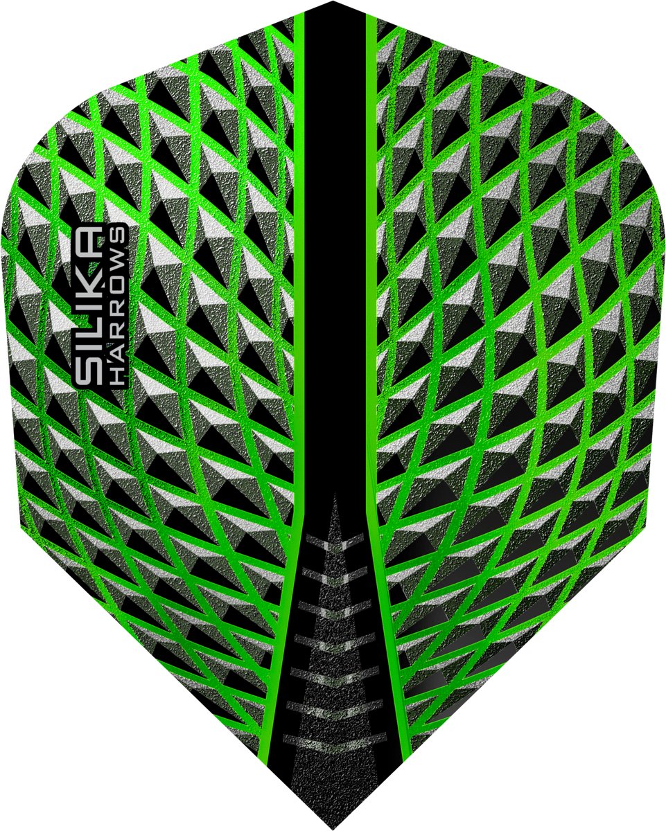 Harrows Silika Round NO6 Green Tough Crystalline Coated - Dart Flights