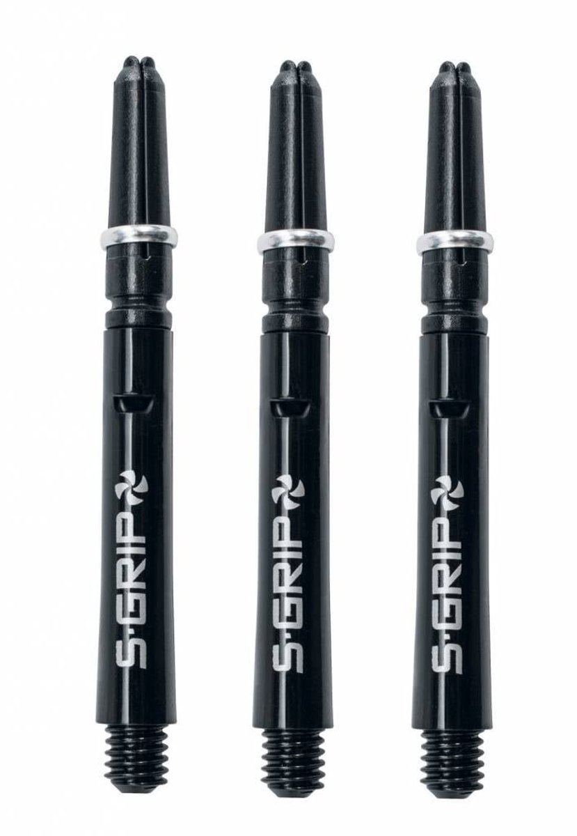 Harrows Supergrip Spin Black and Silver - Dart Shafts