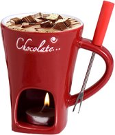 Fondue Cup, 2 stuks chocolade fondue mok set met vork, hittebestendige