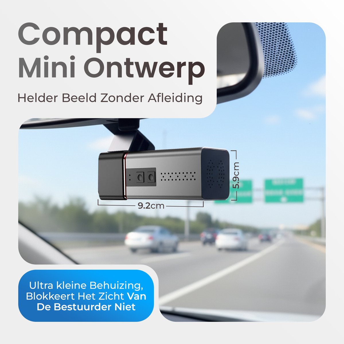 Dynabright Dashcam 4K – Incl. 32GB kaart - Met Achteruitcamera (1080p) – Nachtzicht – Dashcam Voor Auto - Wifi – GPS – Parkeermodus – Dashcams - 170° Groothoek – G-Sensor Noodvergrendeling – foto 3