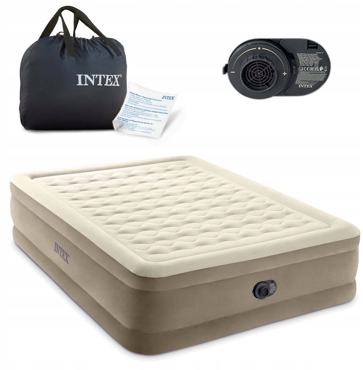 Intex Queen Luchtbed 203x152x46cm met Ingebouwde Pomp