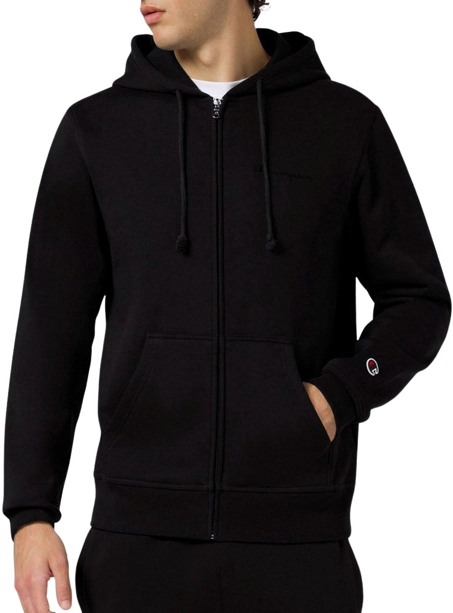 Champion Icons Small Logo Full Zip Vest Heren Zwart