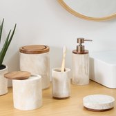 Brosse wc design - effet marbre polypropylène/résine beige 9.6 x 9.6 | Maisons du Monde