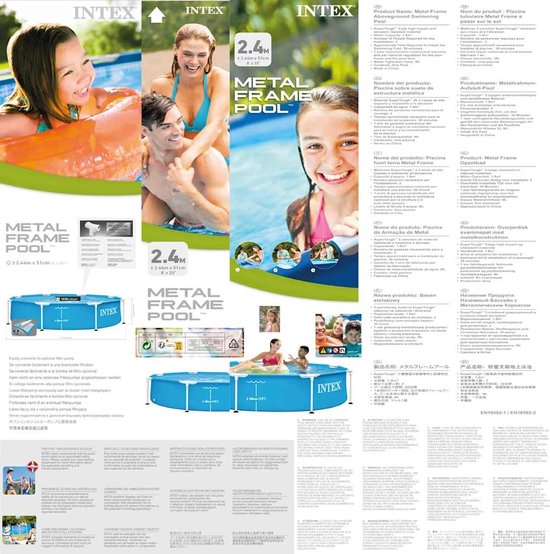 Intex Metal Frame fémvázas Medence 244x51cm (28205NP