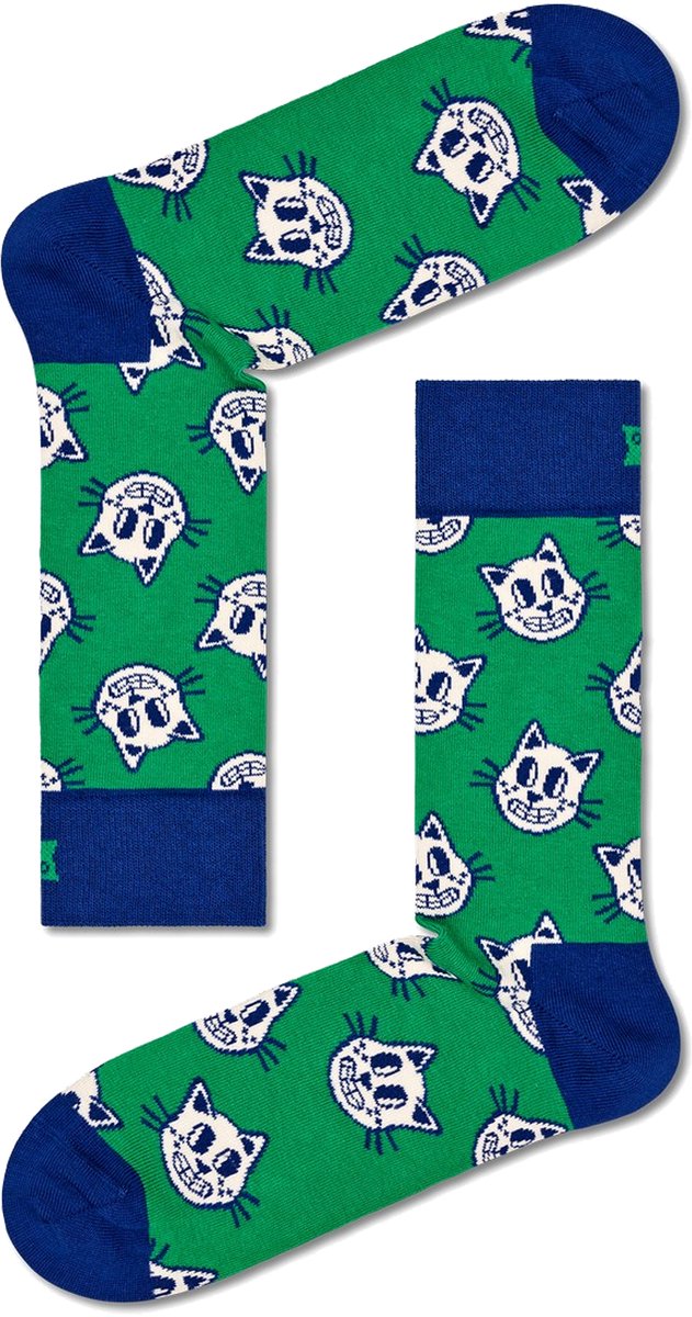 Happy Socks Cat Sock - unisex sokken - Unisex - Maat: 41 - 46