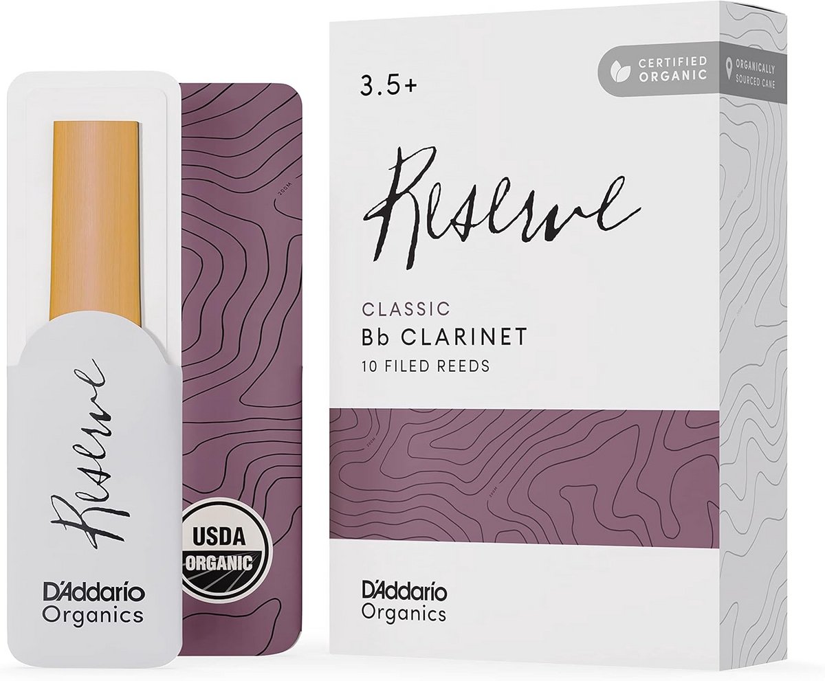 Klarinet Rietjes Bb - 10 Stuks - Sterkte 2.5 - Biologisch Gekweekt voor Warme Toon