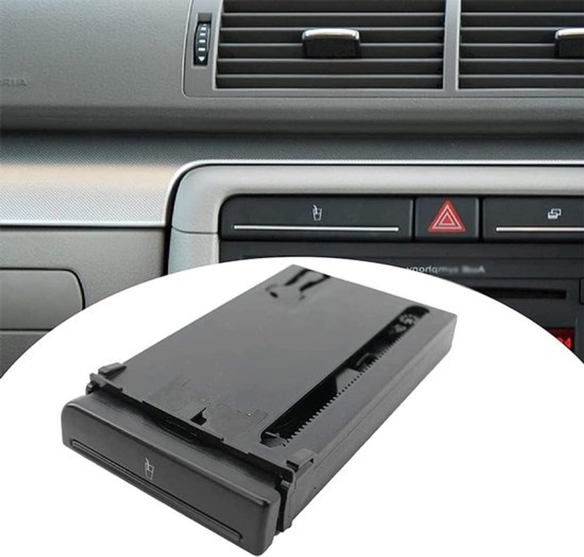 Auto Bekerhouder Linksgestuurde 8E1862534H voor Au-di A4 B6 B7 2001-2008, ABS Matte Zwart