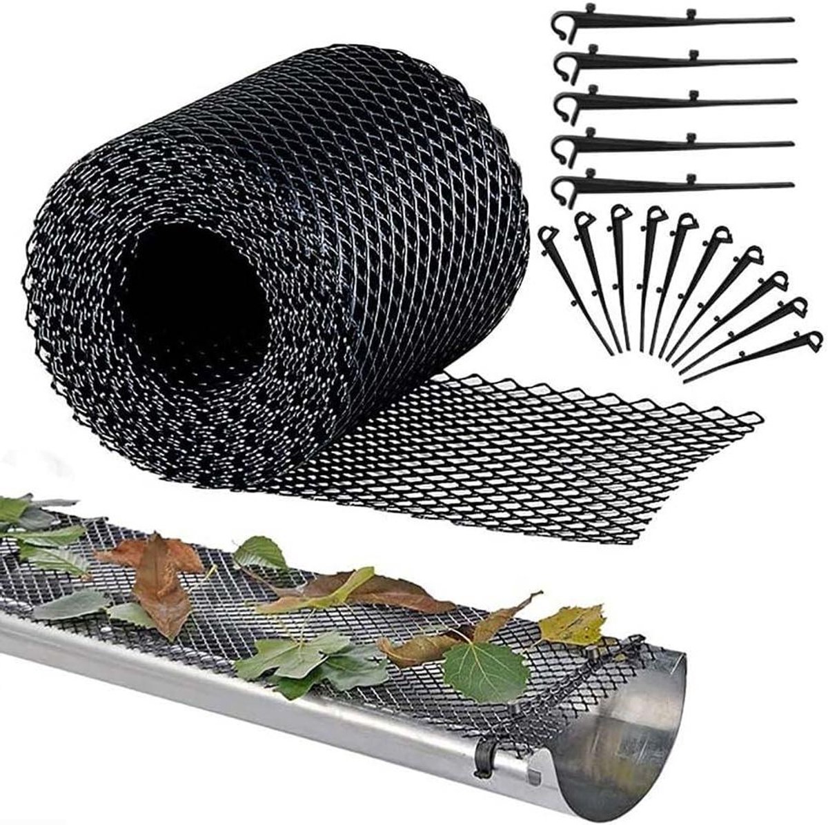 Ronte - Bladpreventie Ronte - Goot Guard Netten Ronte - Bladbescherming voor Goote Guard 15 cm x 6 m, Vuilnisblokkering.