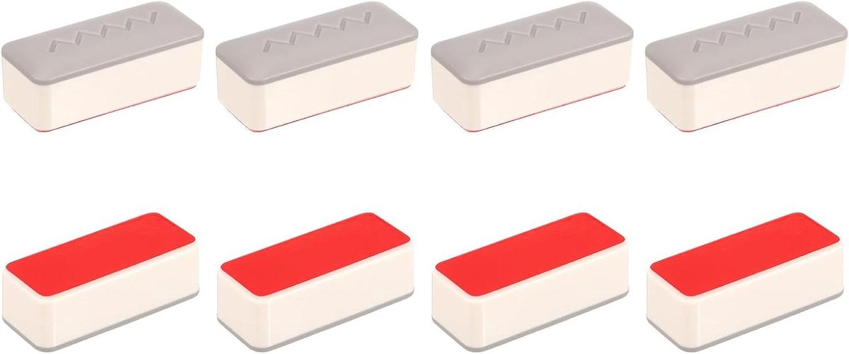Ronte - Set van 8 rubberen bumpers voor wc-deksel, 20 mm dik, vierkante zitafstandhouder met sterke lijm - Bescherming en vervanging met zoekwoorden: bescherming, wc-deksel, bumper.