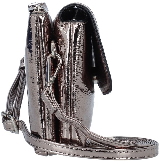 Gabor Sac à épaule bandoulière Sac de soirée Elissa Metallic Flap Bag Top Zip Metallic Grey Bronze